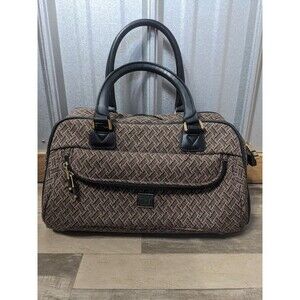 Diane Von Furstenberg DVF Travel Overnight Bag Small Duffle Brown & Burgundy.